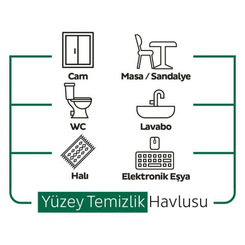 Sleepy Easy Clean Yüzey Temizlik Havlusu 2x15 Yaprak (30 Yaprak)