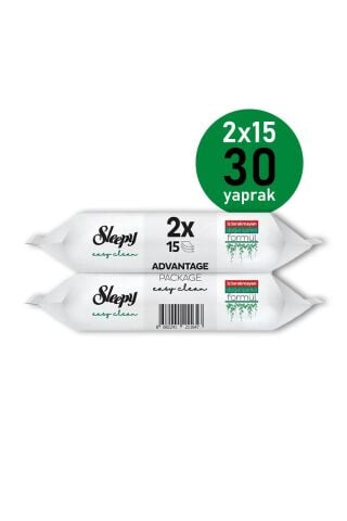 Sleepy Easy Clean Yüzey Temizlik Havlusu 2x15 Yaprak (30 Yaprak)