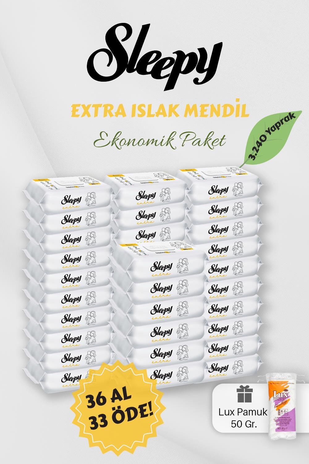 Sleepy Extra Islak Bebek Havlusu 36 AL 33 Öde Hediyeli