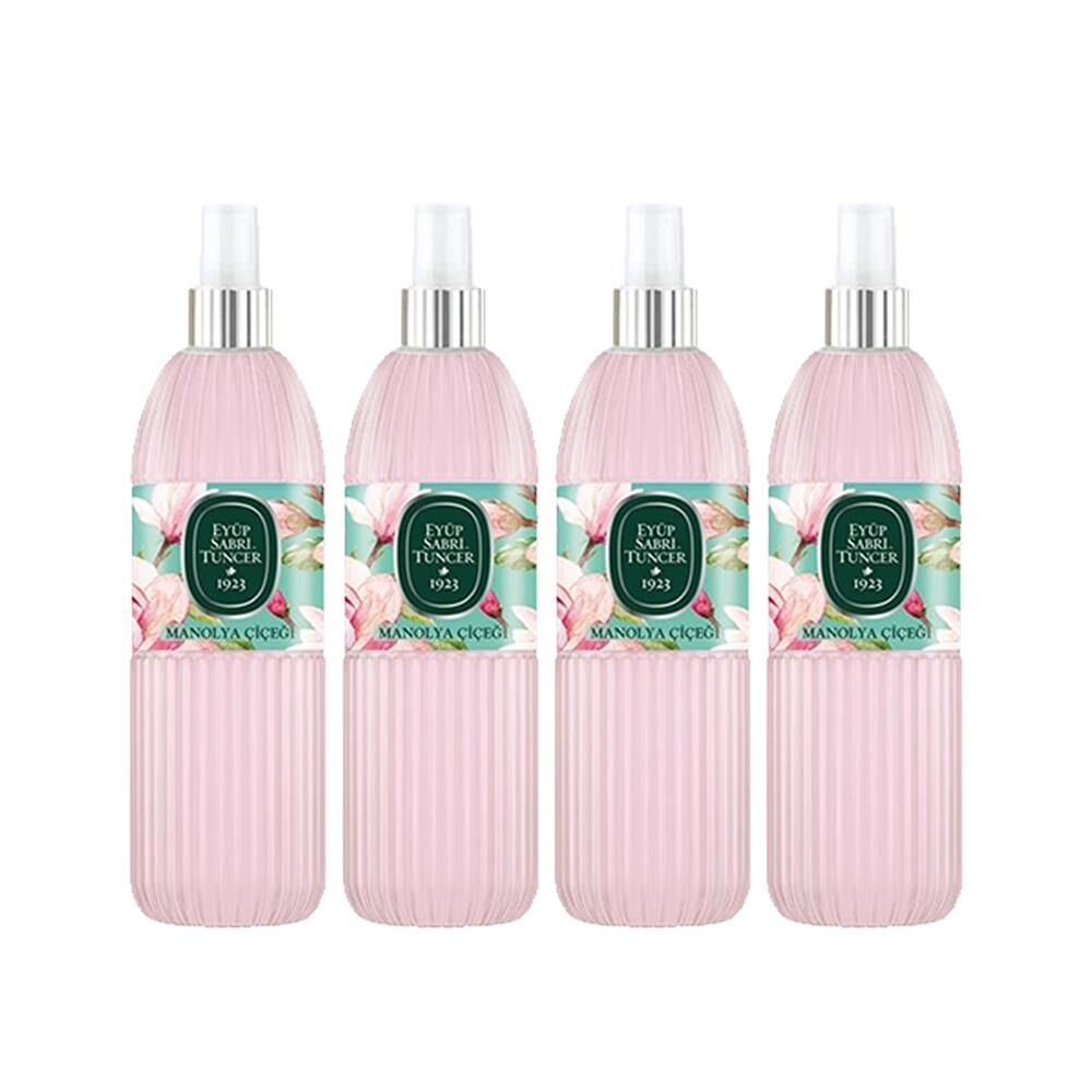 Eyüp Sabri Tuncer Manolya Çiçeği Kolonyası Silindir Pet Sprey Şişe 150 ML x 4 Adet