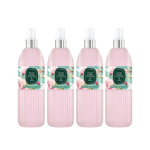 Eyüp Sabri Tuncer Manolya Çiçeği Kolonyası Silindir Pet Sprey Şişe 150 ML x 4 Adet