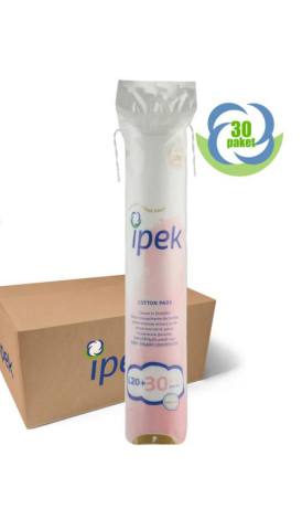 İpek Makyaj Temizleme Pamuğu Yuvarlak 120+30 30 Paket