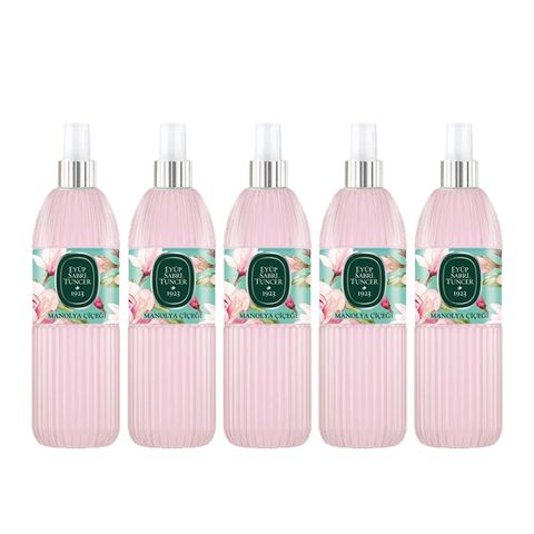 Eyüp Sabri Tuncer Manolya Çiçeği Kolonyası Silindir Pet Sprey Şişe 150 ML x 5 Adet