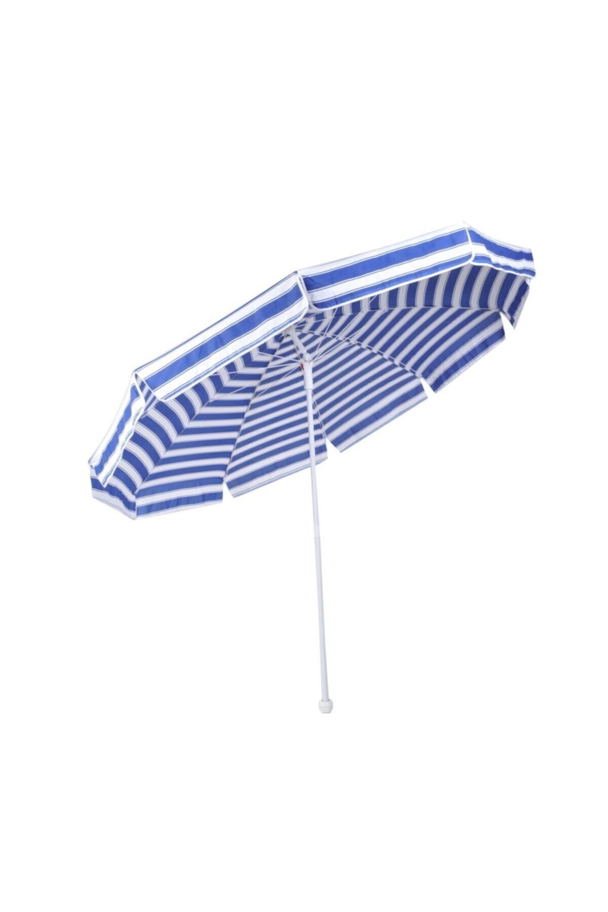 matchbang 2 Metre Mavi Beyaz Plaj Şemsiyesi(bidonsuz)