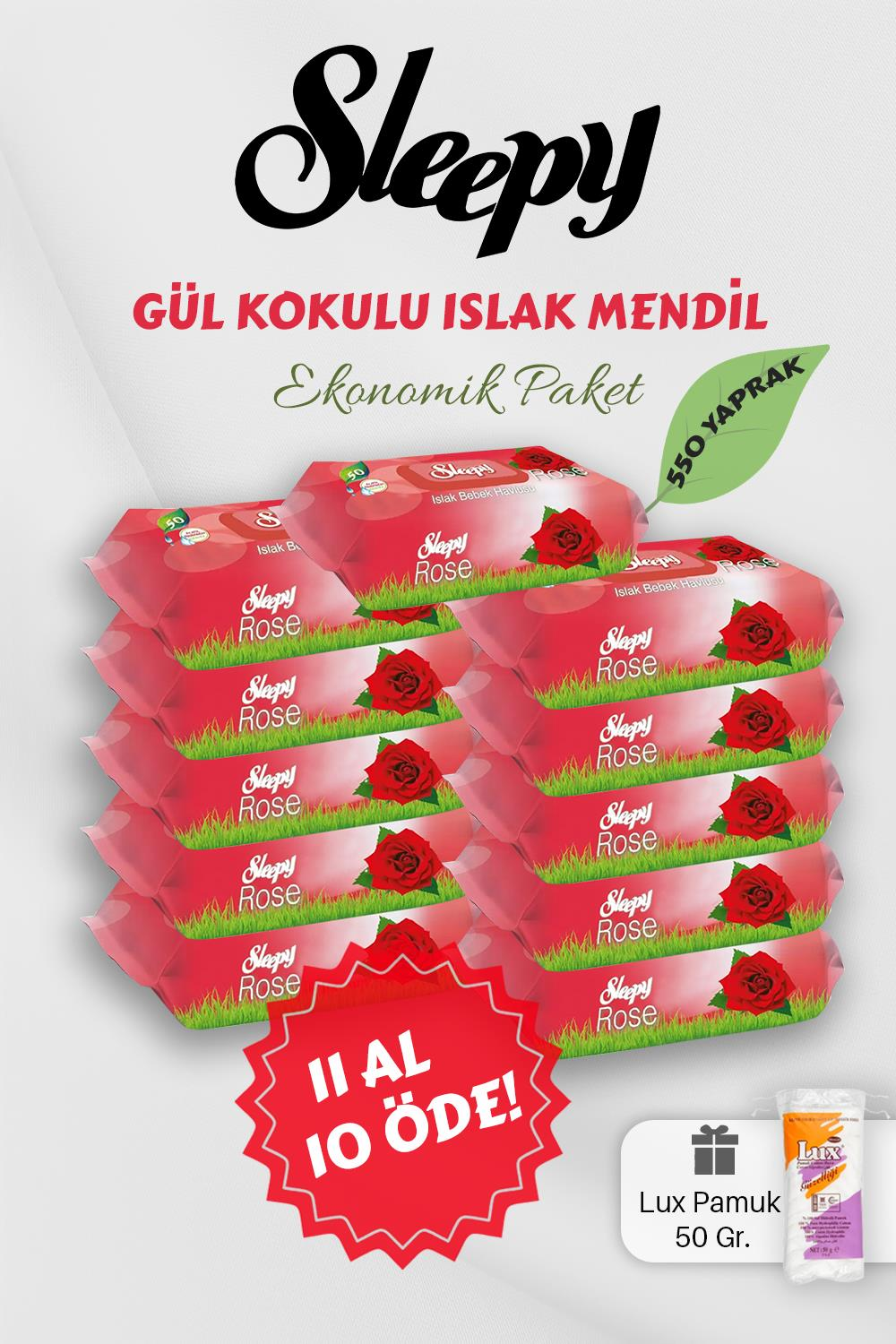 Sleepy Gül Kokulu Bebek Mendili 11 AL 10 Öde Hediyeli
