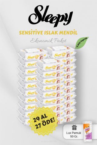 Sensitive 90' lı Islak Mendil 29 AL 27 Öde Hediyeli