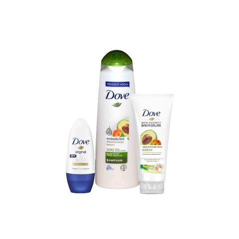 Dove Avokado Özlü Şampuan, Saç Kremi ve Original Roll-On