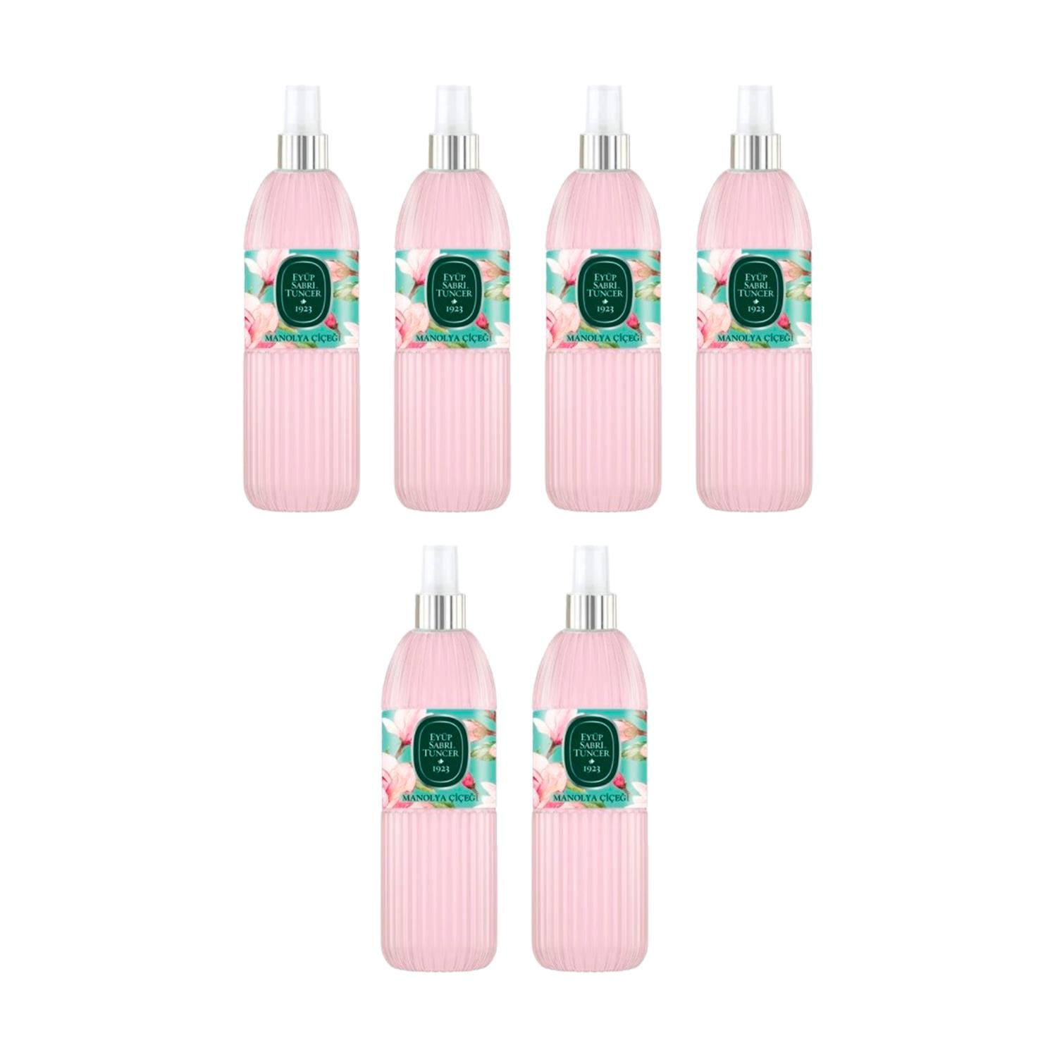 Eyüp Sabri Tuncer Manolya Çiçeği Kolonyası Silindir Pet Sprey Şişe 150 ML x 6 Adet