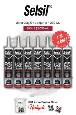 Selsil Ultra Güçlü Yapıştırıcı 290 ml, 7 AL 6 ÖDE ve rosie pamuk