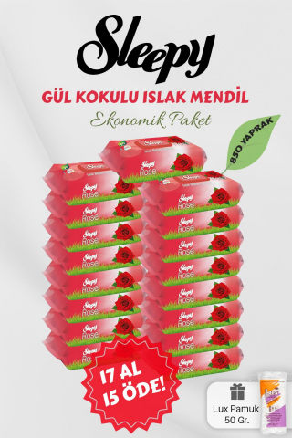 Sleepy Gül Kokulu Bebek Mendili 17 AL 15 Öde Hediyeli