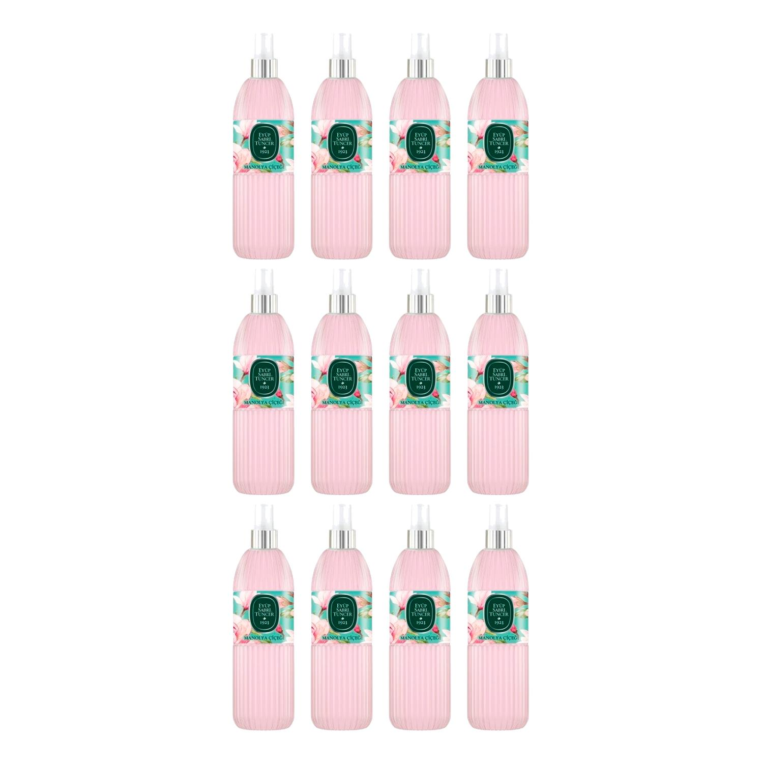 Eyüp Sabri Tuncer Manolya Çiçeği Kolonyası Silindir Pet Sprey Şişe 150 ML x 12 Adet