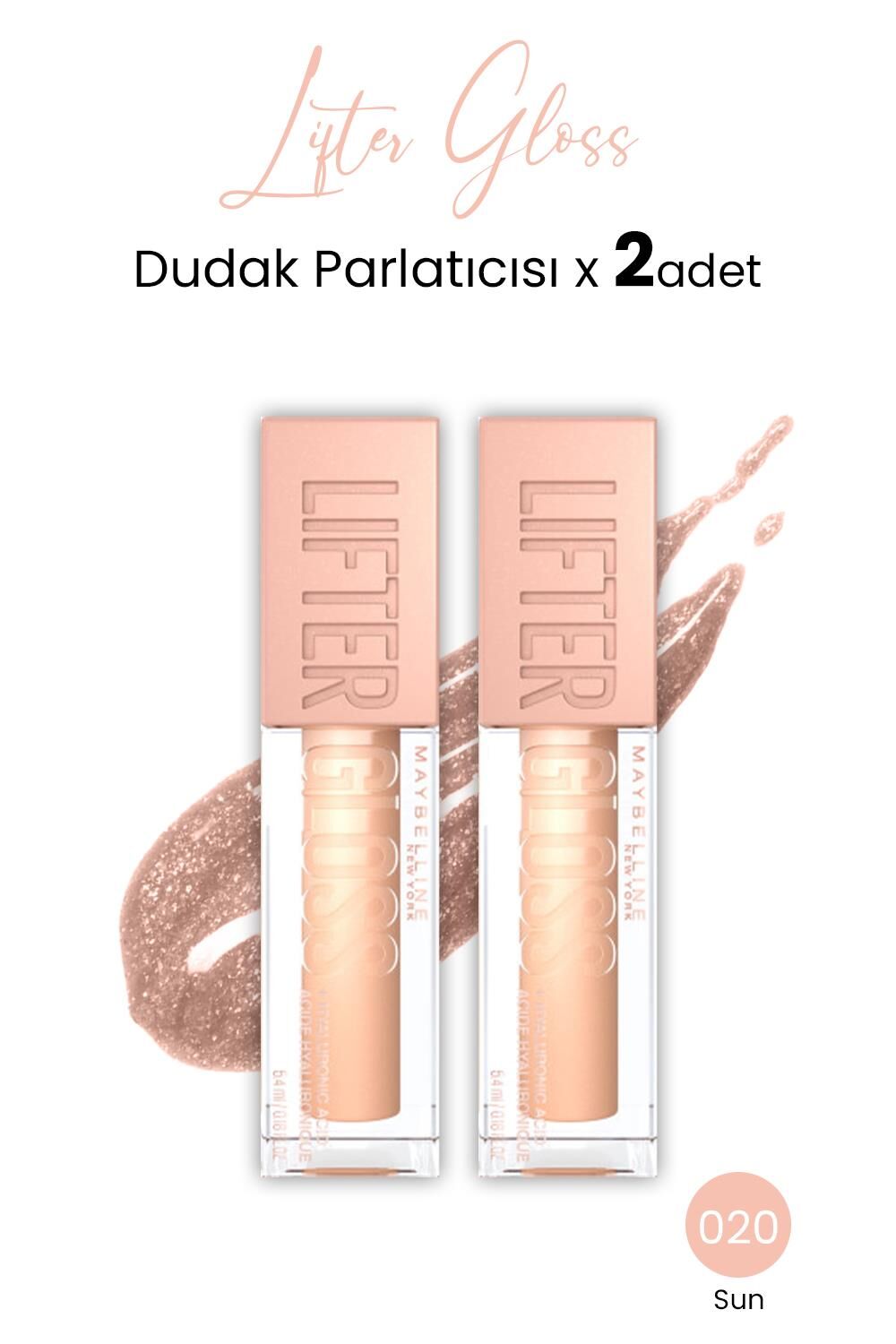 Maybelline New York Lifter Gloss Dudak Parlatıcısı 020 Sun x 2 adet
