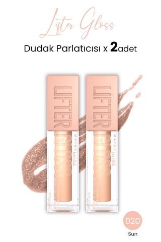 Maybelline New York Lifter Gloss Dudak Parlatıcısı 020 Sun x 2 adet