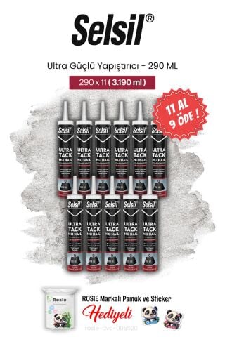 Selsil 290 ml Ultra Güçlü Yapıştırıcı, 11 AL 9 ÖDE ve rosie pamuk