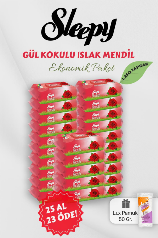 Sleepy Gül Kokulu Bebek Mendili 25 AL 23 Öde Hediyeli