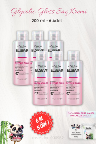 6 AL 5 ÖDE Elseve Glycolic Gloss Parlaklığı Bakım Kremi 200 ml ve ROSIE