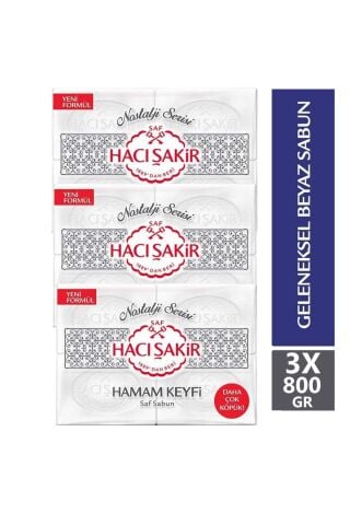 Hacı Şakir Geleneksel Eksta Köpük Beyaz Sabun 3x800gr