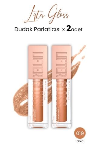 Maybelline New York Lifter Gloss Dudak Parlatıcısı 019 Gold x 2 adet