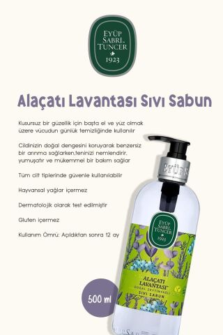 Sabun Paket 500 ML Alaçatı Lavantası Sıvı, Japon Kiraz Çiçeği, Zeytinyağlı, Beyaz Sabun, Çeşme Limonu ve Rosie