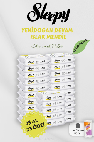 Sleepy Bebek Bakım Havlusu 25 AL 23 Öde Hediyeli