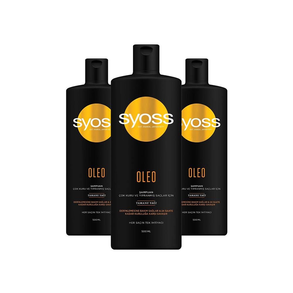 Syoss OLeo 21 Derinlemesine Bakım Şampuan 500 Ml x 3