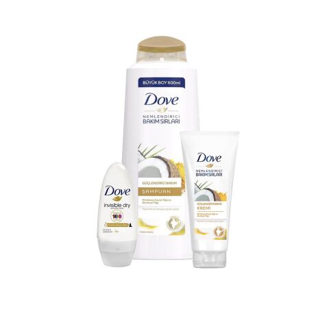 Dove Hindistan Cevizli Şampuan, Saç Kremi ve Invisible Dry Roll-On
