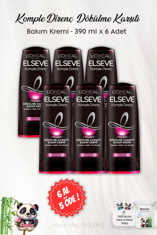 6 AL 5 ÖDE Elseve Komple Direnç Dökülme Karşıtı Bakım Kremi 390 ml ve ROSIE