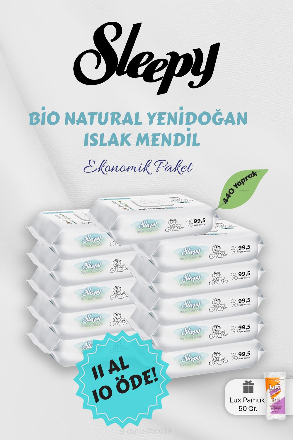 Sleepy Bebek Bakım Havlusu 11 AL 10 Öde Hediyeli