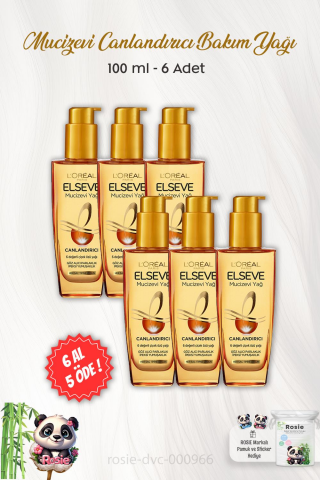 6 AL 5 ÖDE Elseve Mucizevi Canlandırıcı Bakım Yağı 100 ml ve ROSIE