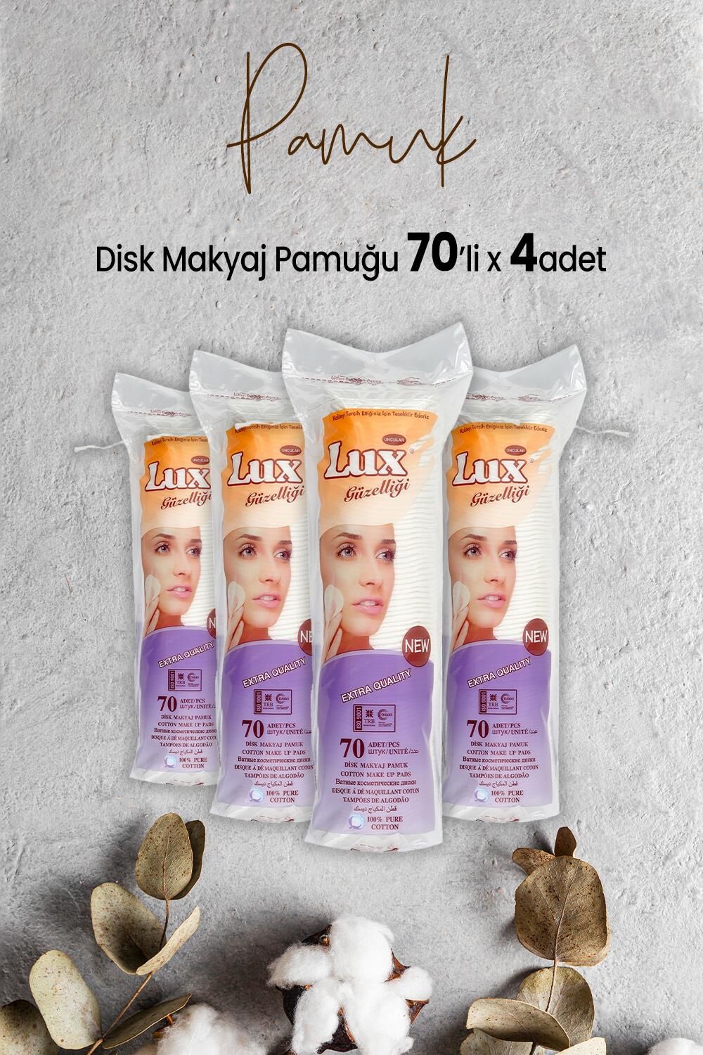 Lux Disk Makyaj Pamuğu 70'li x 4 Adet