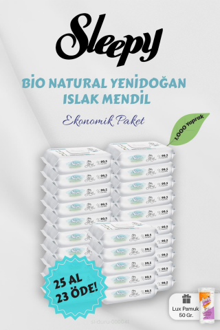Sleepy Bebek Bakım Havlusu 25 AL 23 Öde Hediyeli