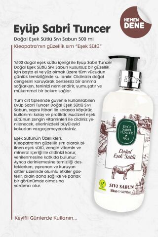 Eyüp Sabri Tuncer Doğal Eşek Sütlü Sıvı Sabun 500 Ml