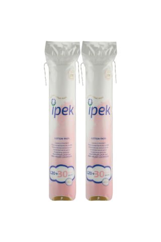 İpek Makyaj Temizleme Pamuğu Yuvarlak 120 Adet 30 Adet Bedava, 2 Paket