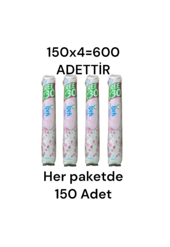 İpek 150'Lik 4 Adet 150x4=600 ADET Makyaj Pamuğu
