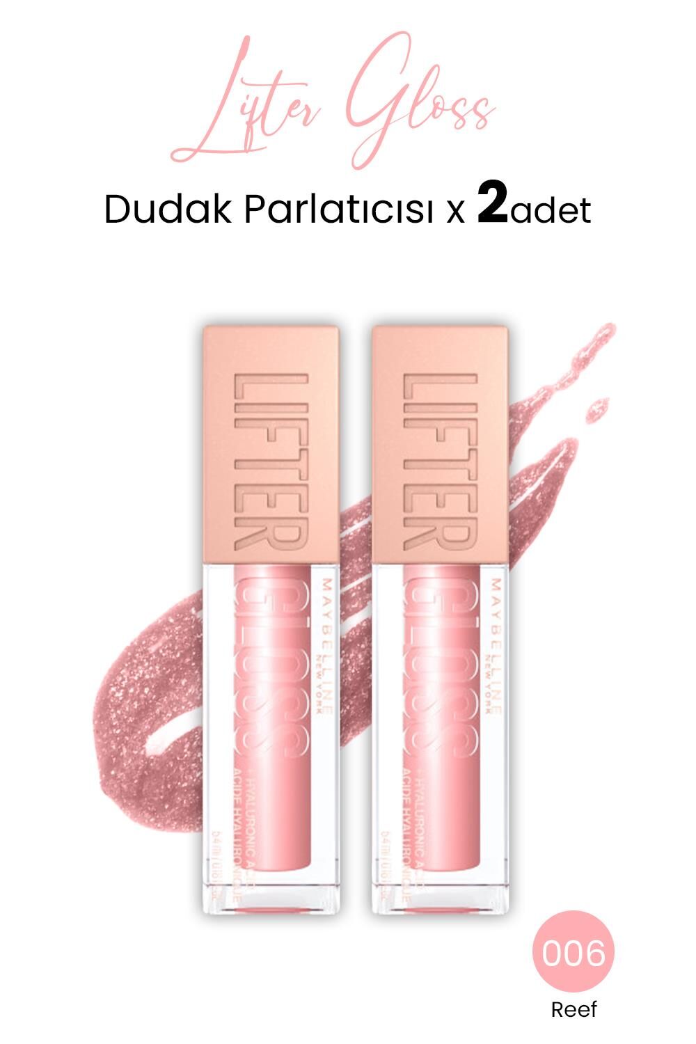 Maybelline New York Lifter Gloss Dudak Parlatıcısı 006 Reef x 2 adet