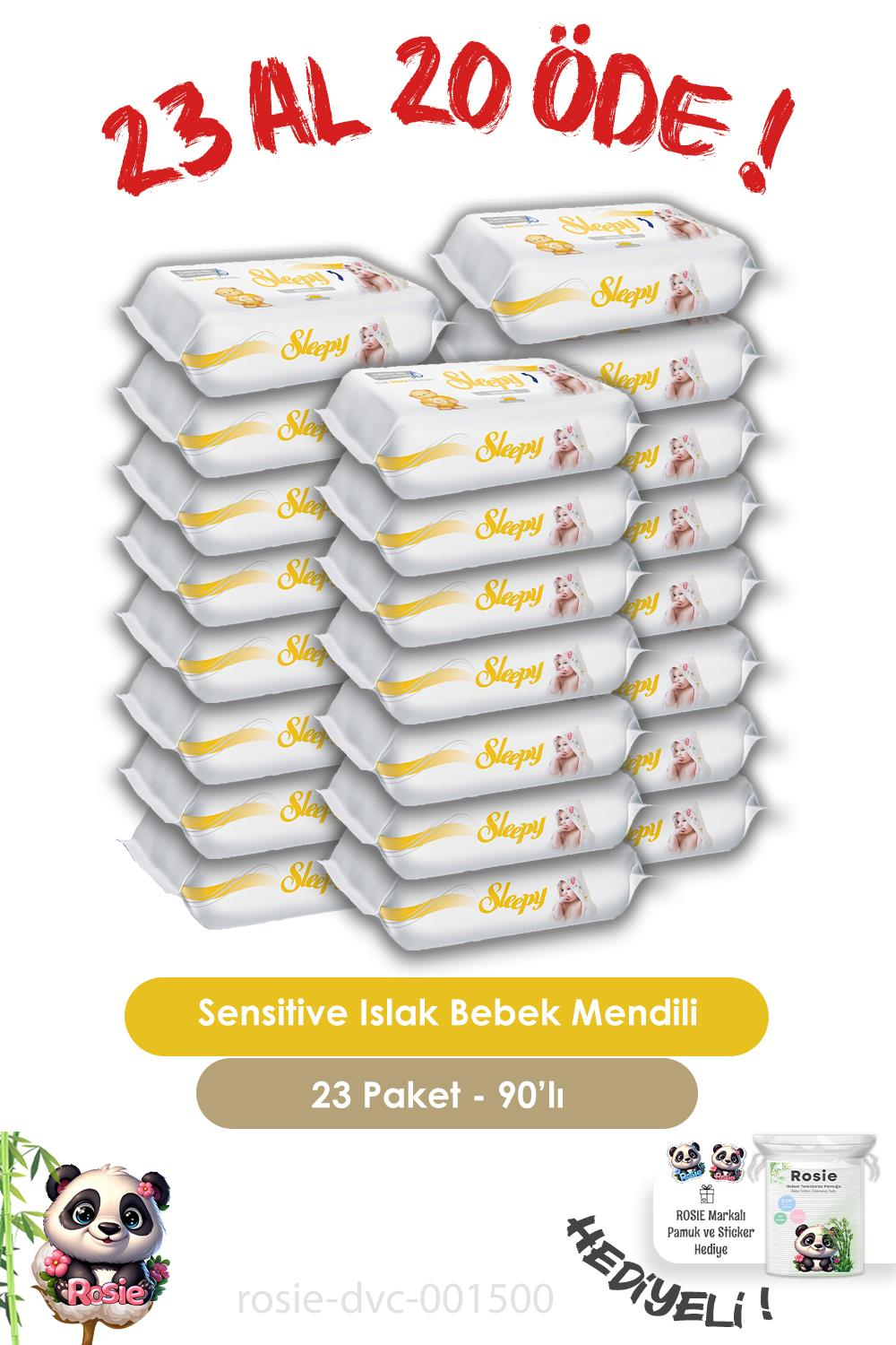 Sleepy 23 AL 20 ÖDE Sensitive Islak Mendil 90'lı ve ROSIE