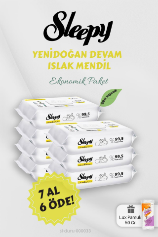 Sleepy Bebek Bakım Havlusu 7 AL 6 Öde Hediyeli