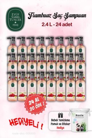 Eyüp Sabri Tuncer Şampuan 24 AL 20 ÖDE Sirke Frambuaz 100 ml ve Rosie