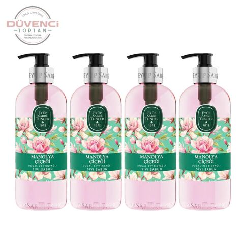 Eyüp Sabri Tuncer Doğal Zeytinyağlı Sıvı Sabun Manolya Çiçeği 500 ML x 4 Adet
