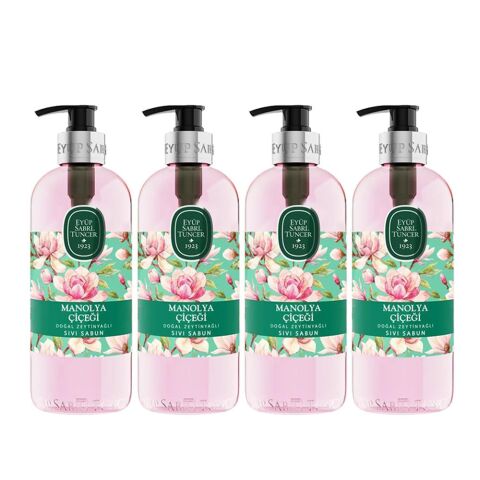 Eyüp Sabri Tuncer Doğal Zeytinyağlı Sıvı Sabun Manolya Çiçeği 500 ML x 4 Adet