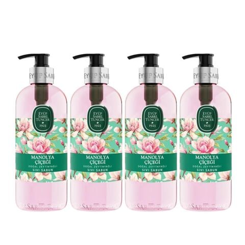Eyüp Sabri Tuncer Doğal Zeytinyağlı Sıvı Sabun Manolya Çiçeği 500 ML x 4 Adet
