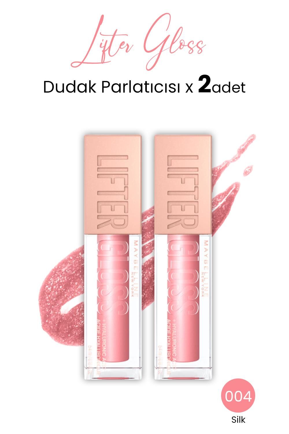 Maybelline New York Lifter Gloss Dudak Parlatıcısı 004 Silk x 2 adet
