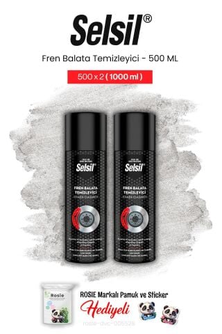 Selsil Fren Balata Temizleyici Sprey, 500 ml 2 adet ve rosie pamuk