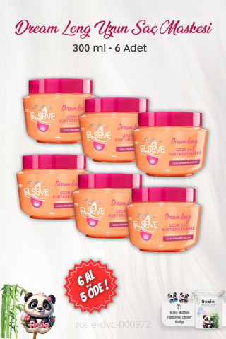 6 AL 5 ÖDE Elseve Dream Long Uzun Saç Kurtarıcı Maske 300 ml ve ROSIE