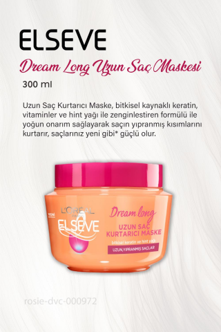 6 AL 5 ÖDE Elseve Dream Long Uzun Saç Kurtarıcı Maske 300 ml ve ROSIE