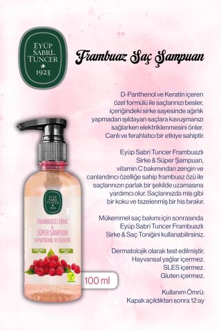 48 AL 40 ÖDE Eyüp Sabri Tuncer Şampuan Sirke Frambuaz 100 ml ve Rosie