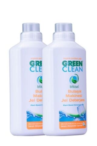 Green Clean 2'li Bitkisel Bulaşık Makinesi Jel Deterjanı Portakal Yağlı 1000 ml