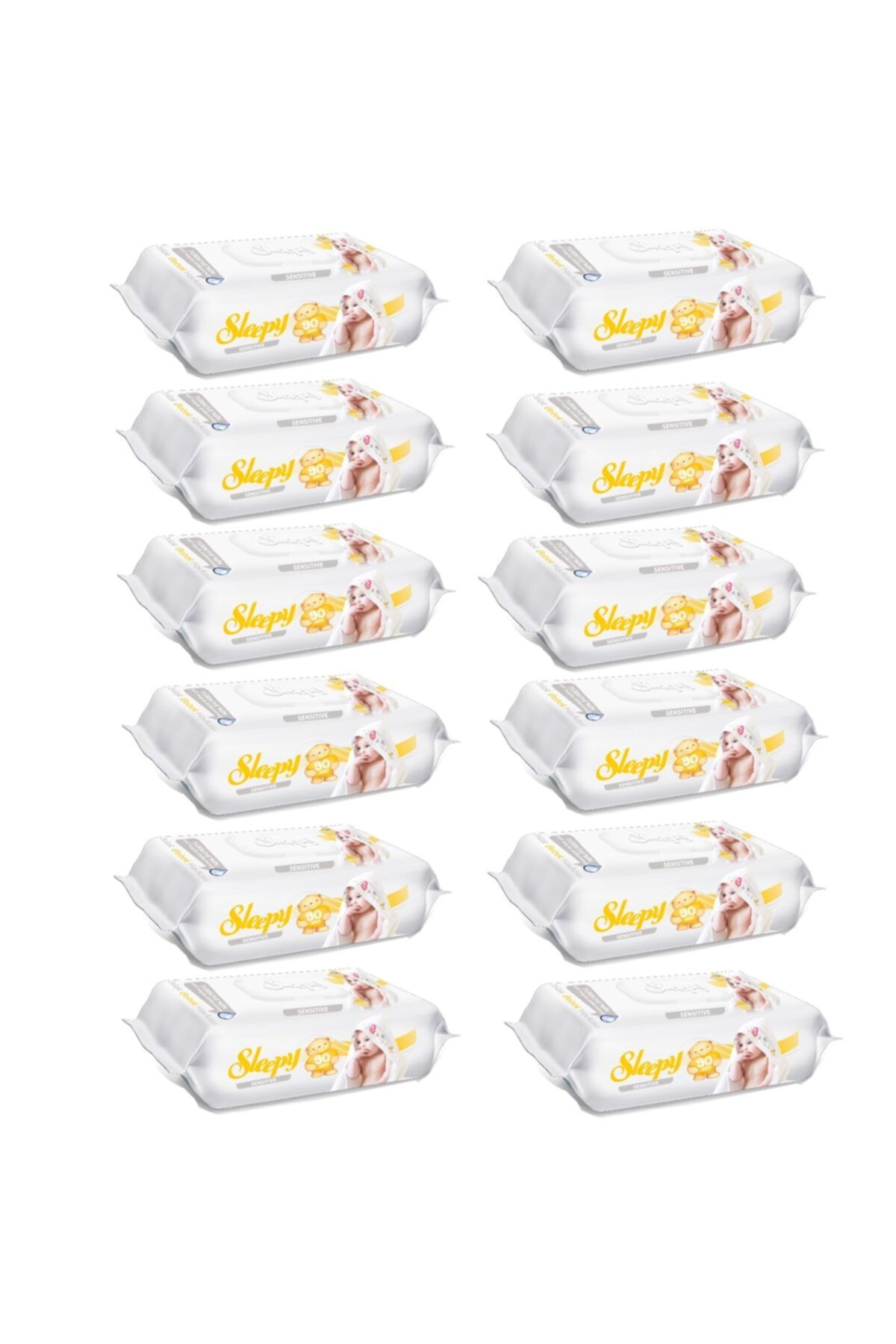 Sensitive 90 Yaprak 12 Li Paket Islak Mendil