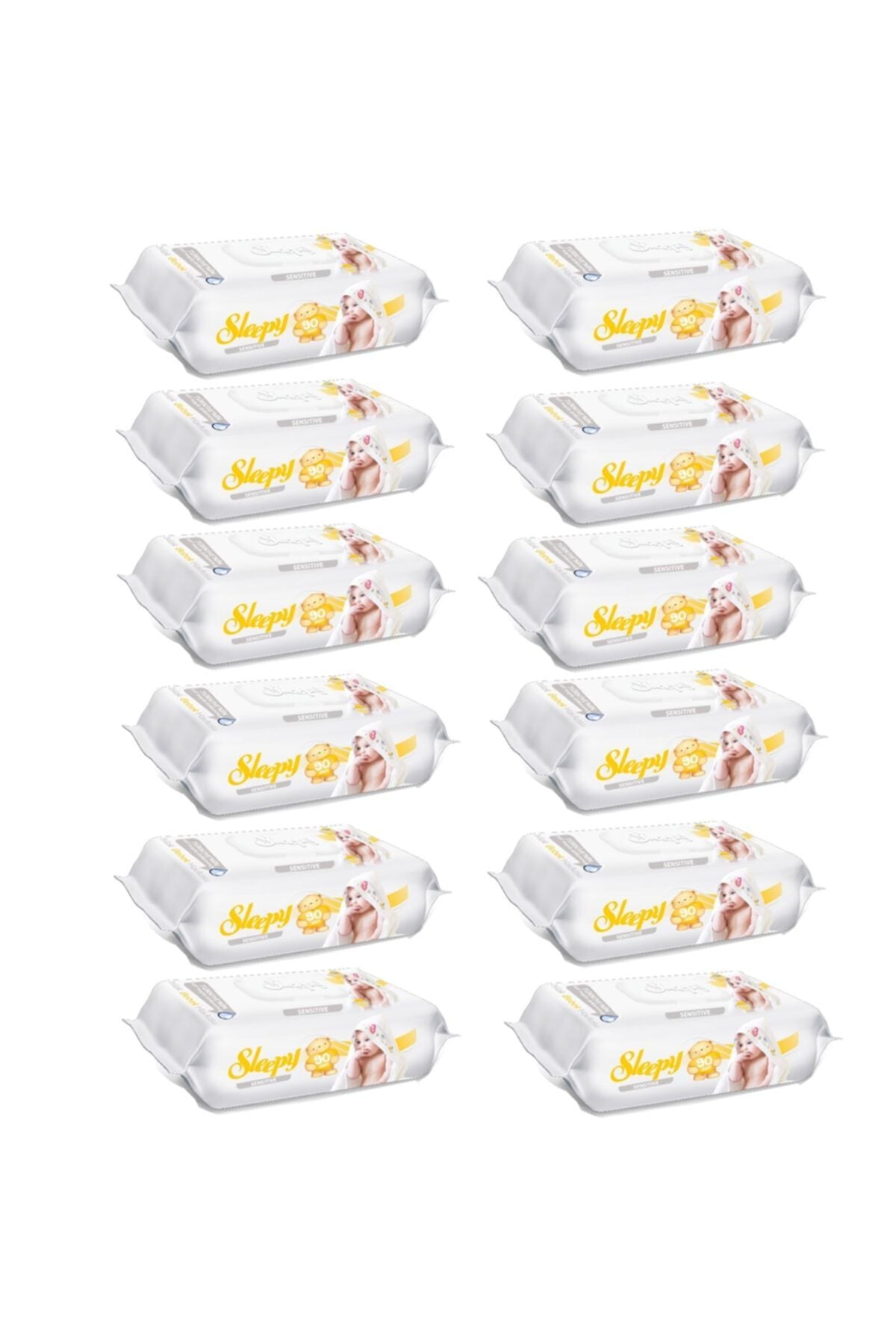Sensitive 90 Yaprak 12 Li Paket Islak Mendil