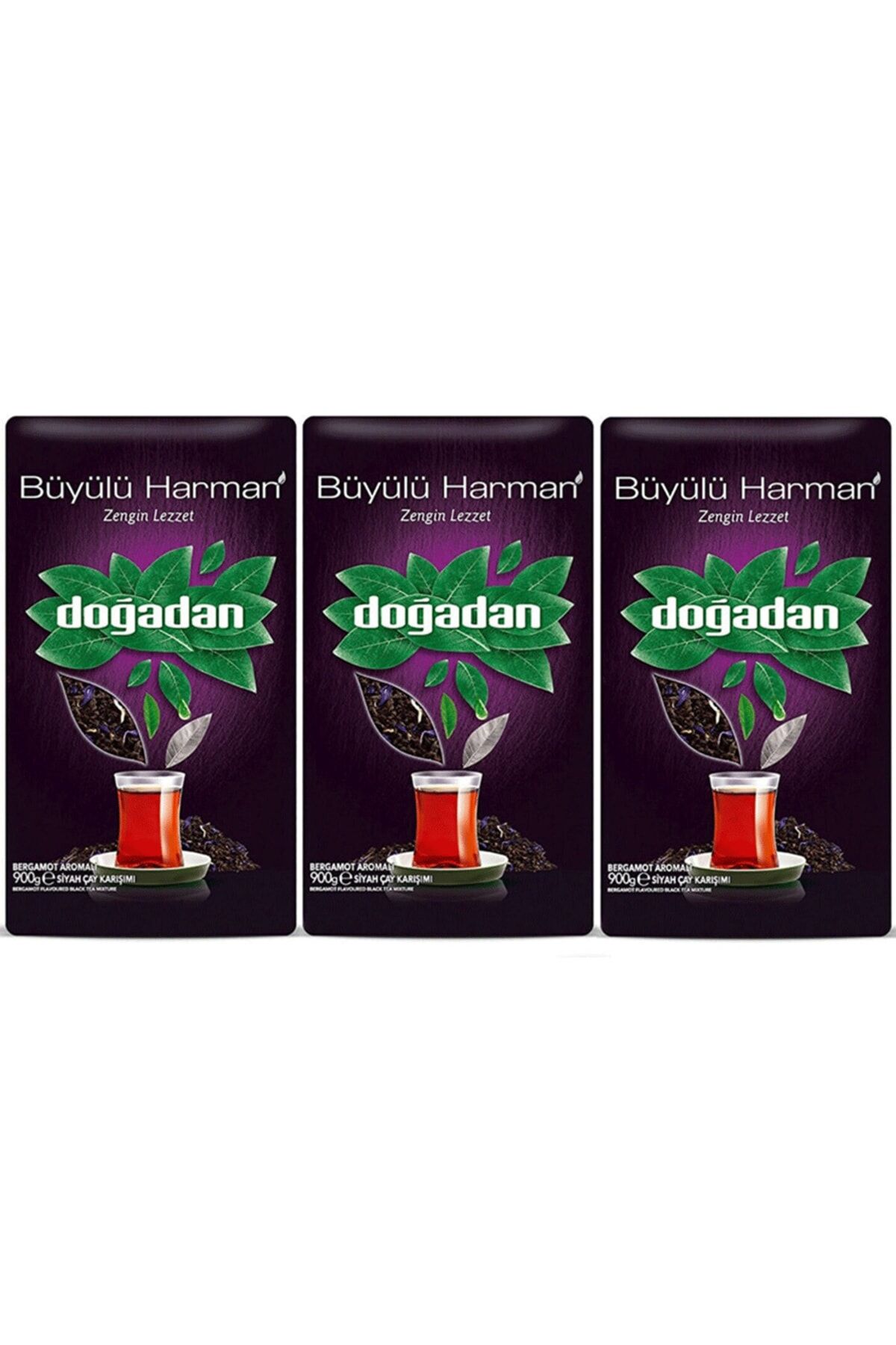 Doğadan Büyülü Harman Bergamot Aromalı 900 gr x 3